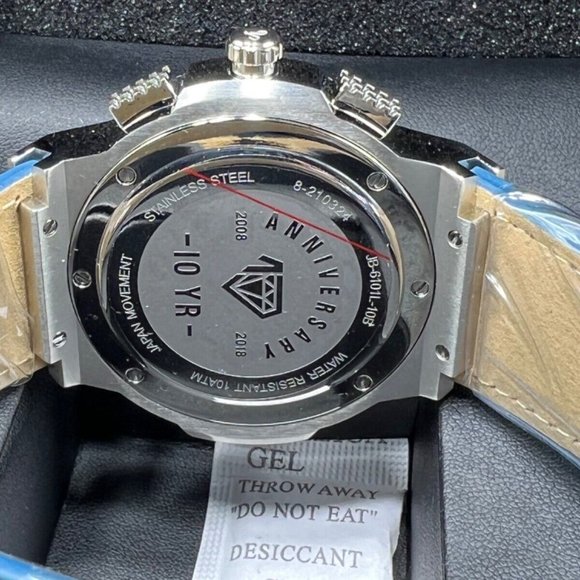 JBW Saxon JB-6101L-10B 10 Year Quartz Mens Watch With 16 Diamonds ( 0.16 ctw) - Picture 6 of 7